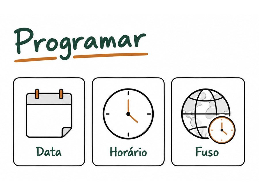 Cartão da aula: Programar a publicação